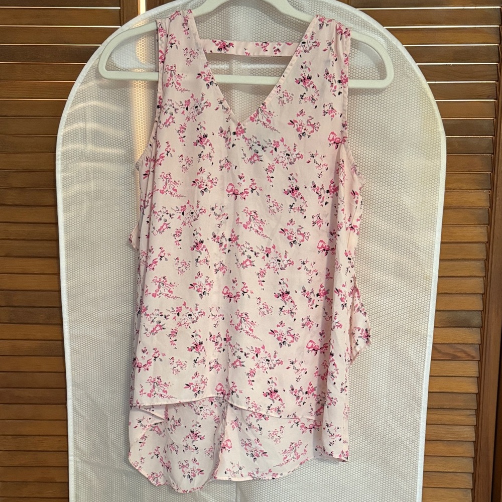 Kaari Blue Pink Floral Blouse